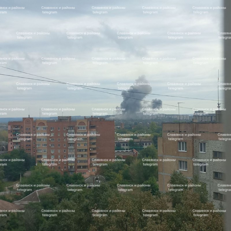 Airstrike in Sloviansk