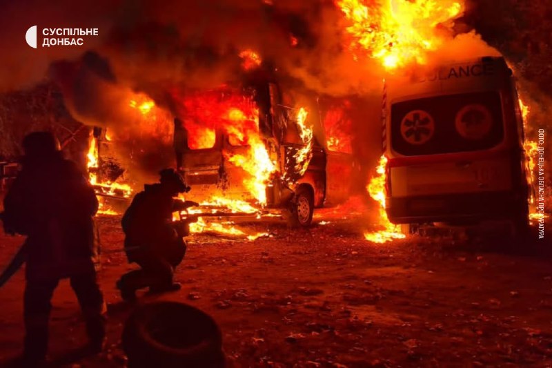 1 person killed, 5 wounded as result of drones strikes at the ambulances in Kramatorsk