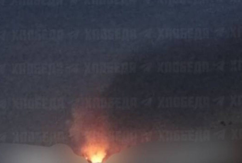 حريق كبير في مدينة دونيتسك بعد ضربة روسية